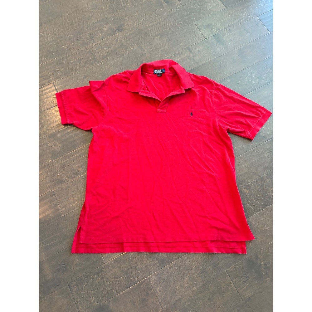 Polo Ralph Lauren Mens Red Pique Short Sleeve Polo Shirt 2XLT Tall Big & Tall